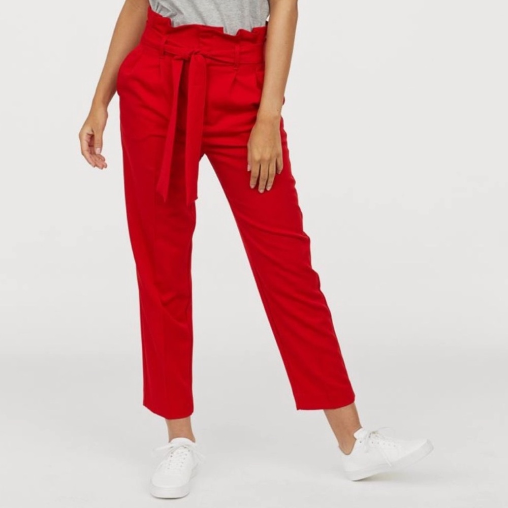 H&M paper bag waist trousers SZ 4